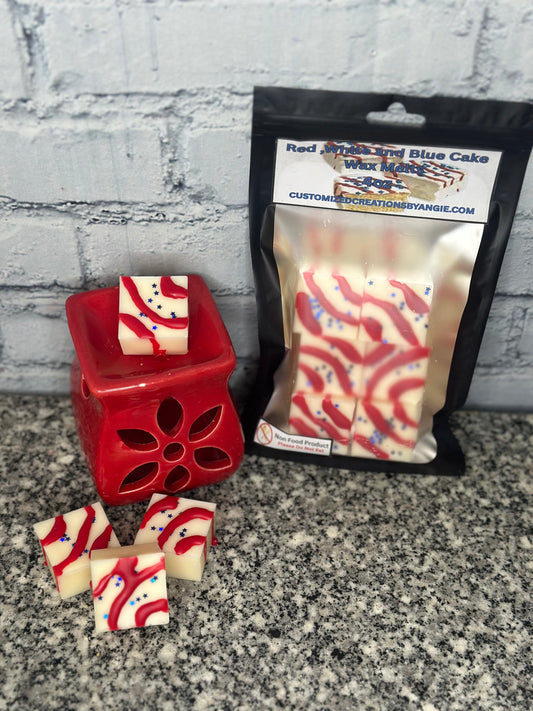 Red, White and Blue Cake Wax Melts