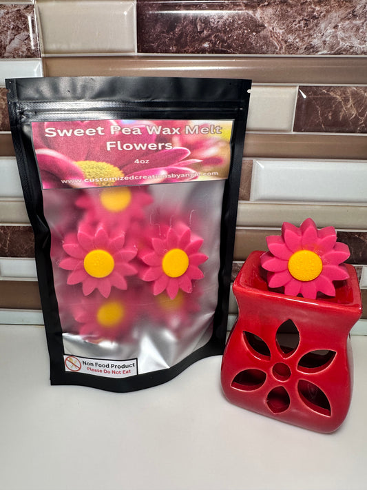 Sweet Pea Wax Melt Flowers