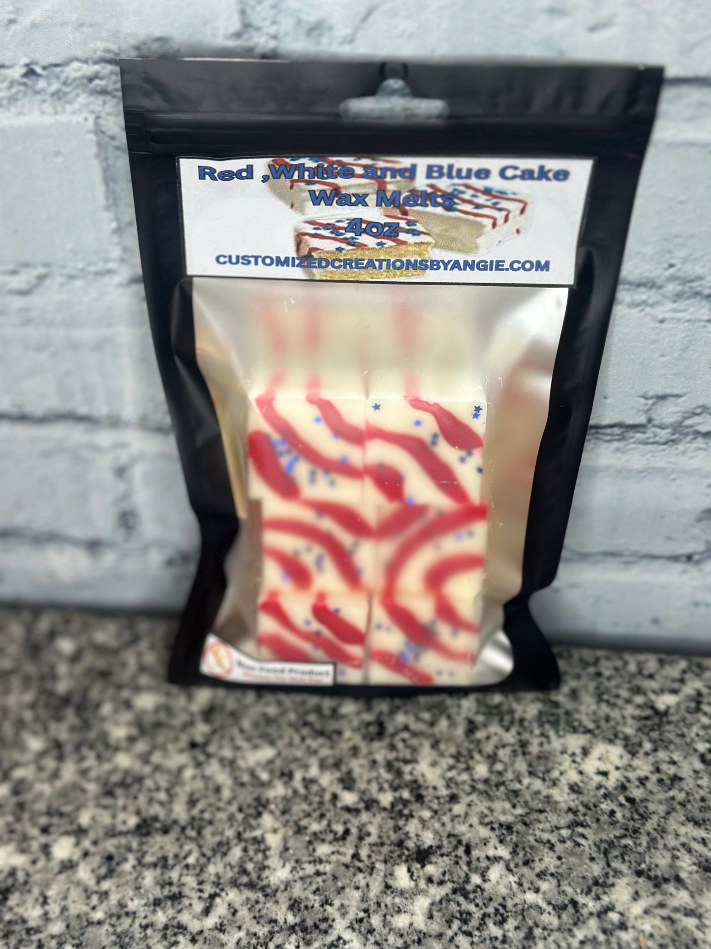 Red, White and Blue Cake Wax Melts